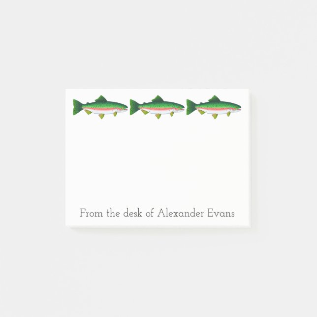 Trout Fishing Post-it Notes (Front)