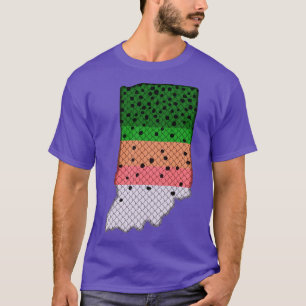 Trout Fishing Rainbow Trout Pattern Indiana State  T-Shirt