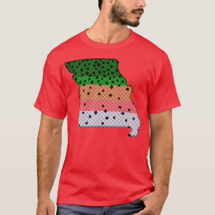 Trout Fishing Rainbow Trout Pattern Missouri State T-Shirt