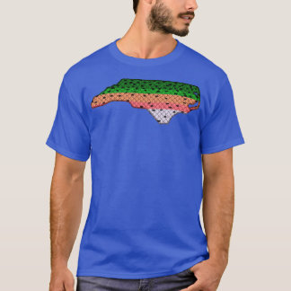 Trout Fishing Rainbow Trout Pattern North olina St T-Shirt