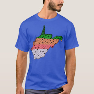 Trout Fishing Rainbow Trout Pattern West Virginia T-Shirt