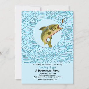 Trout Fishing Retirement Party Invitation
