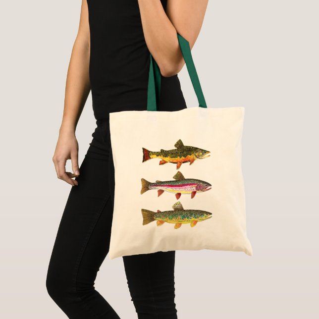 Trout Fishing Tote Bag (Front (Product))