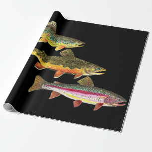 Trout Fishing Wrapping Paper