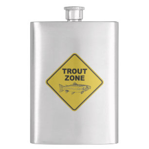 Trout Fishing Zone Hip Flask