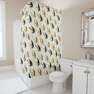 Trout Flies Fishing Shower Curtain