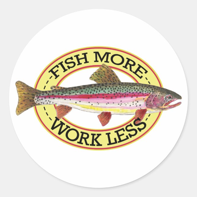 Trout Fly Fisherman Classic Round Sticker (Front)