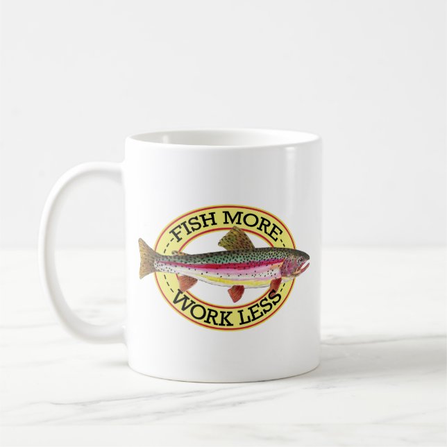 Trout Fly Fisherman Coffee Mug (Left)