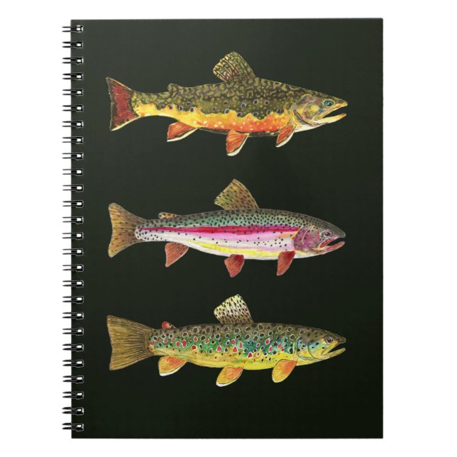 Trout Fly Fishermen Notebook (Front)