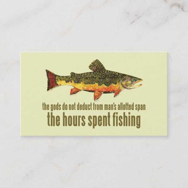 Trout Fly Fishing Business Card (Front)
