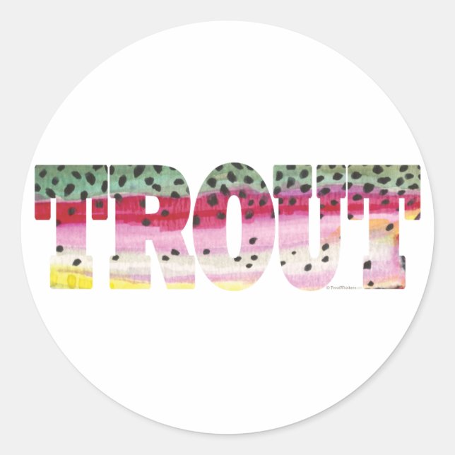 Trout Fly Fishing Classic Round Sticker (Front)