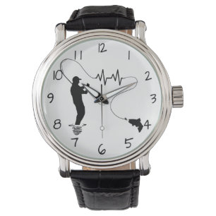 Trout Fly Fishing Heartbeat Watch