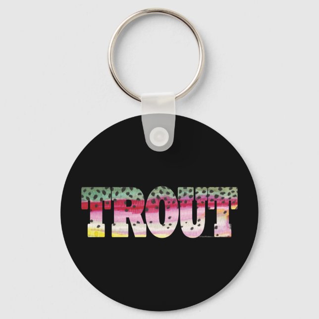 Trout Fly Fishing Key Ring (Front)