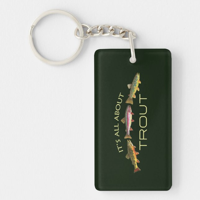 Trout Fly Fishing Key Ring (Front)