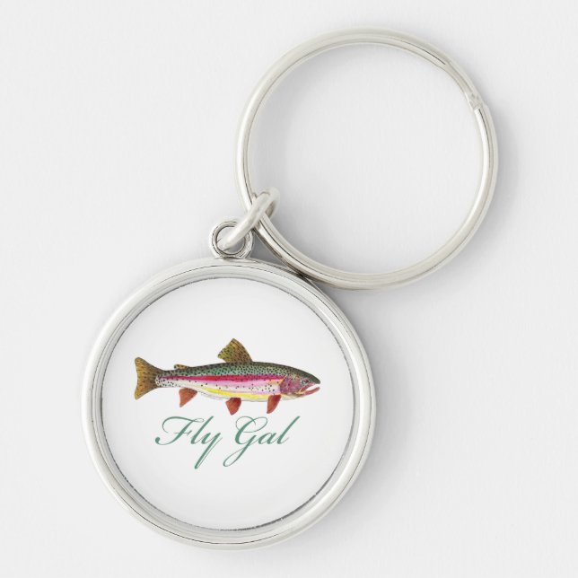 Trout Fly Fishing Key Ring (Front)