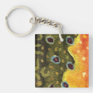 Trout Fly Fishing Key Ring