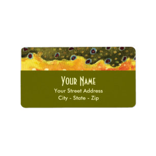 Trout Fly Fishing Label