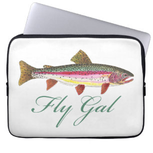 Trout Fly Fishing Laptop Sleeve