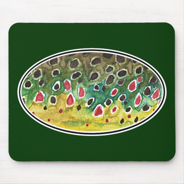 Trout Fly FIshing Mouse Pad (Front)