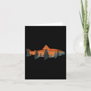 Trout Fly Fishing Nature Outdoor Fisherman Gift  Card