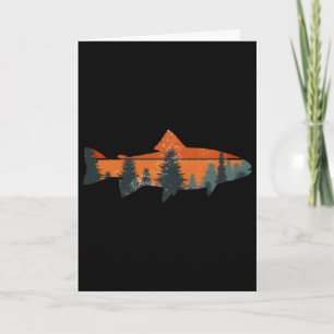 Trout Fly Fishing Nature Outdoor Fisherman Gift Card
