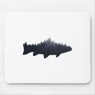 Trout - Fly Fishing Nature Outdoor Fisherman Gift Mouse Pad