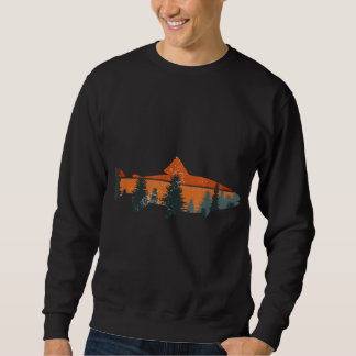 Trout Fly Fishing Nature Outdoor Fisherman Sweatshirt