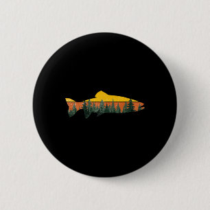 Trout Fly Fishing Outdoor Forest Nature Wildlife F 6 Cm Round Badge