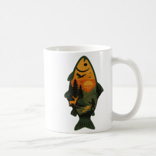 Trout Fly Fishing Outdoor Forest Nature Wildlife S Coffee Mug