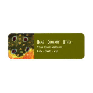 Trout Fly Fishing Return Address Label