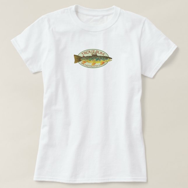 Trout Fly Fishing T-Shirt (Design Front)