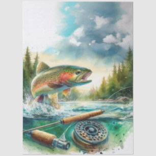 Trout Fly Fishing Tissue Paper