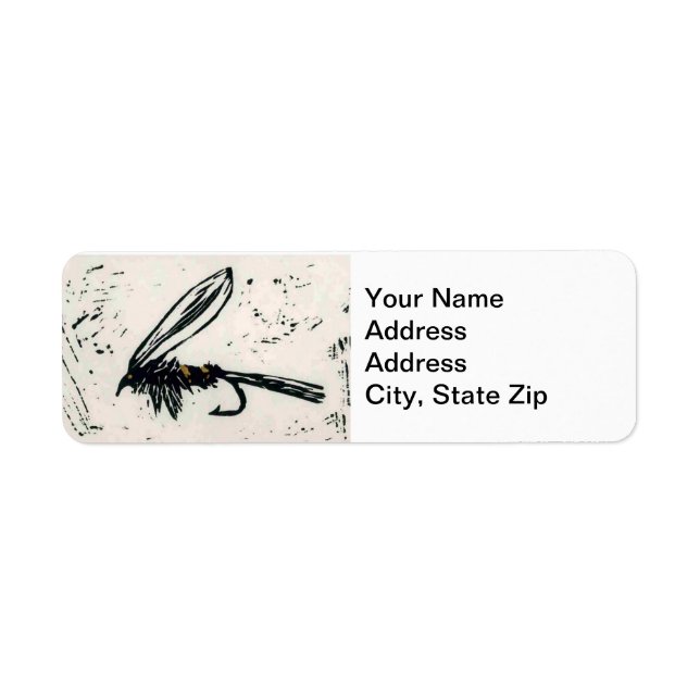 Trout Fly Return Address Label (Front)