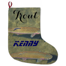 Trout Holiday Stocking Personalised Name Fishing