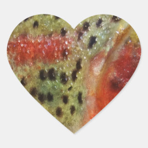 Trout in Hands Heart Sticker