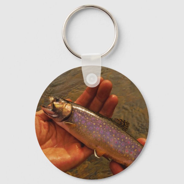 Trout in Hands Key Ring (Front)