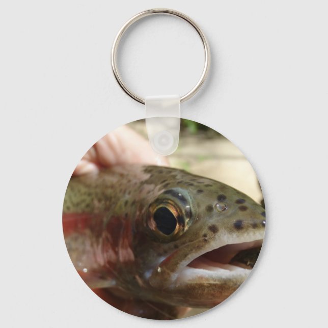 Trout in Hands Key Ring (Front)
