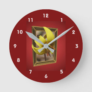 Trout Lily Flower Out Of Bounds  Round Clock