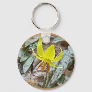 Trout Lily Wildflower - Erythronium americanum Key Ring
