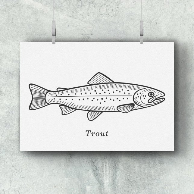 Trout  poster (Trout Wall Art)