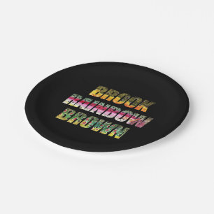 Trout Skins of the Brook, Rainbow, Brown Paper Plate