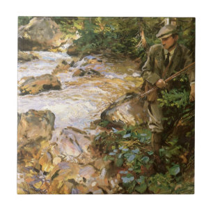 Trout Stream in the Tyrol by John Singer Sargent Ceramic Tile