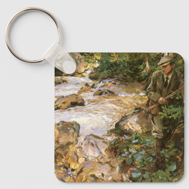 Trout Stream in the Tyrol by John Singer Sargent Key Ring (Front)