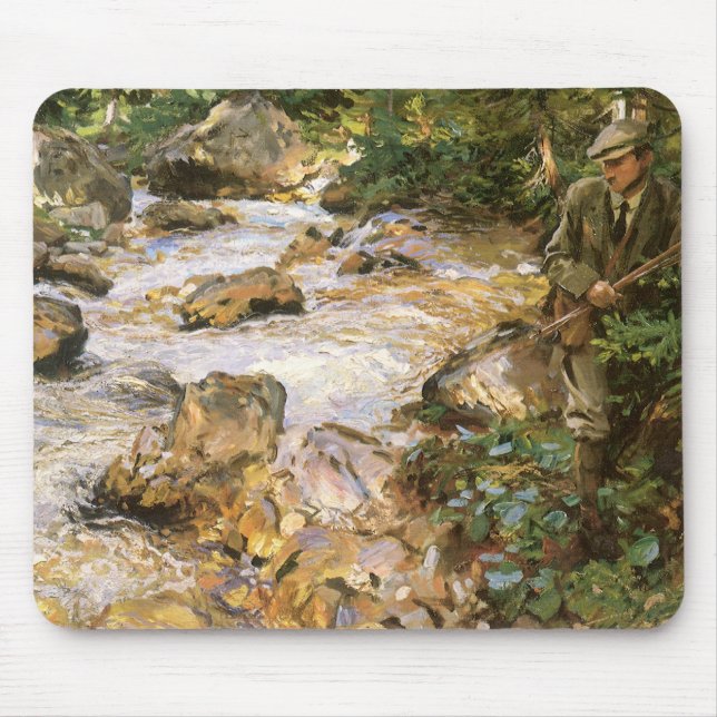 Trout Stream in the Tyrol by John Singer Sargent Mouse Pad (Front)