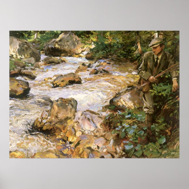 Trout Stream in the Tyrol by John Singer Sargent Poster (Front)