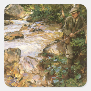 Trout Stream in the Tyrol by John Singer Sargent Square Sticker