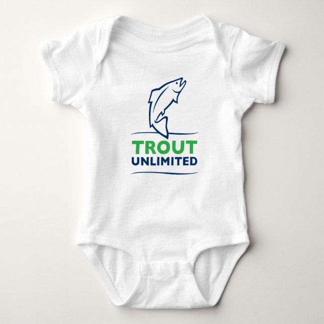 Trout Unlimited Baby Jersey Baby Bodysuit (Front)