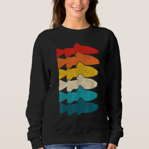 Trout Vintage Fish Fly Fishing Fisherman Sweatshirt