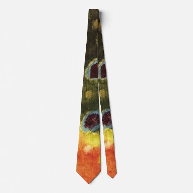 Trout Whiskers' Brook Trout Skin Tie (Front)