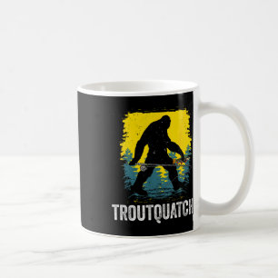 Troutquatch Trout Fishing Fisherman Bigfoot Coffee Mug